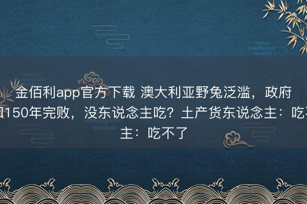 金佰利app官方下载 澳大利亚野兔泛滥，政府讲和150年完败，没东说念主吃？土产货东说念主：吃不了